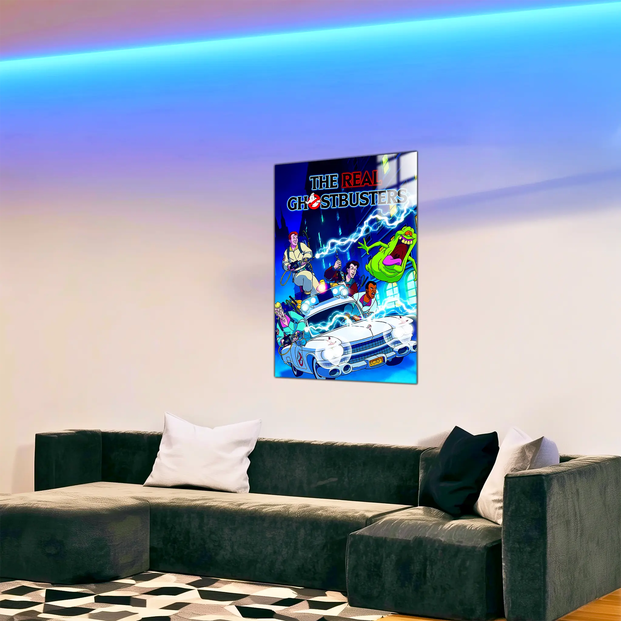 tableau-the-real-ghostbusters-en-voiture-dans-le-salon | DreamWay