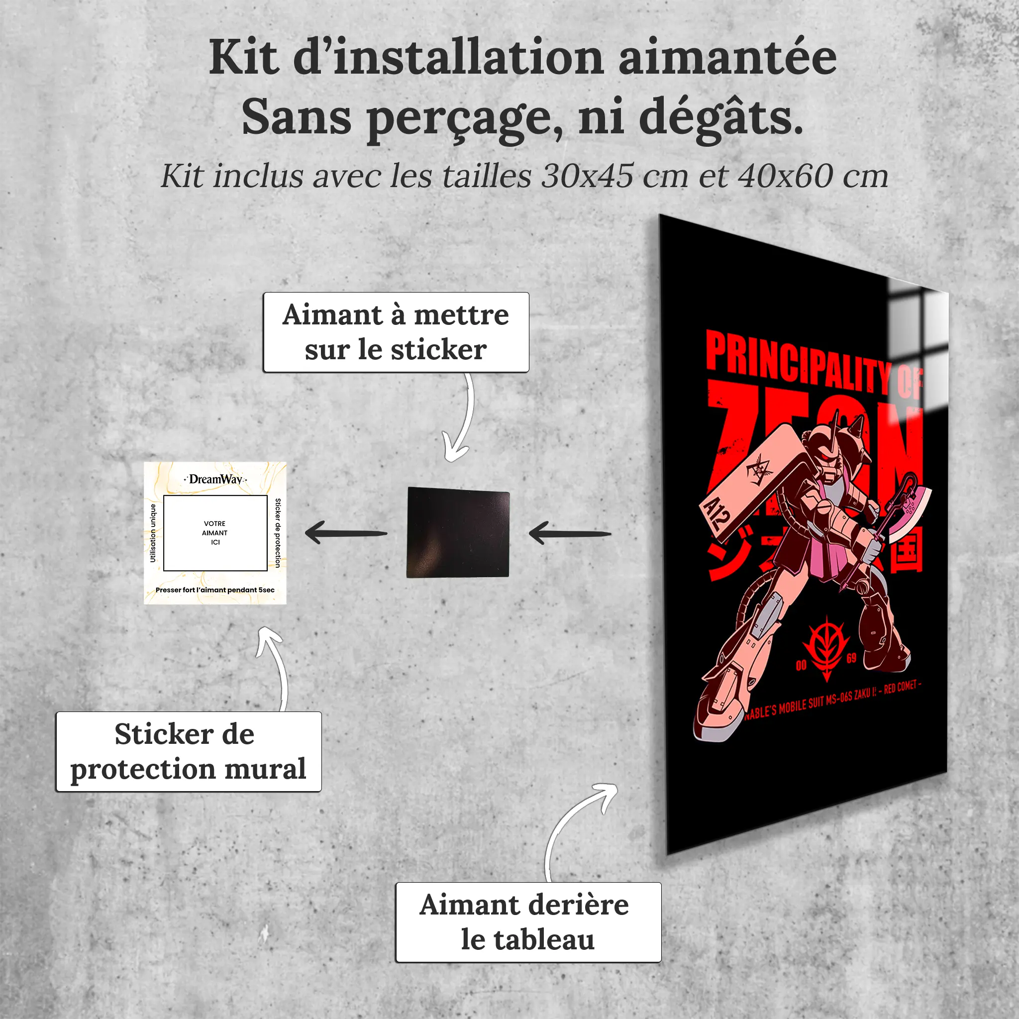 tableau-the-red-comet-avec-installation-aimantee | DreamWay