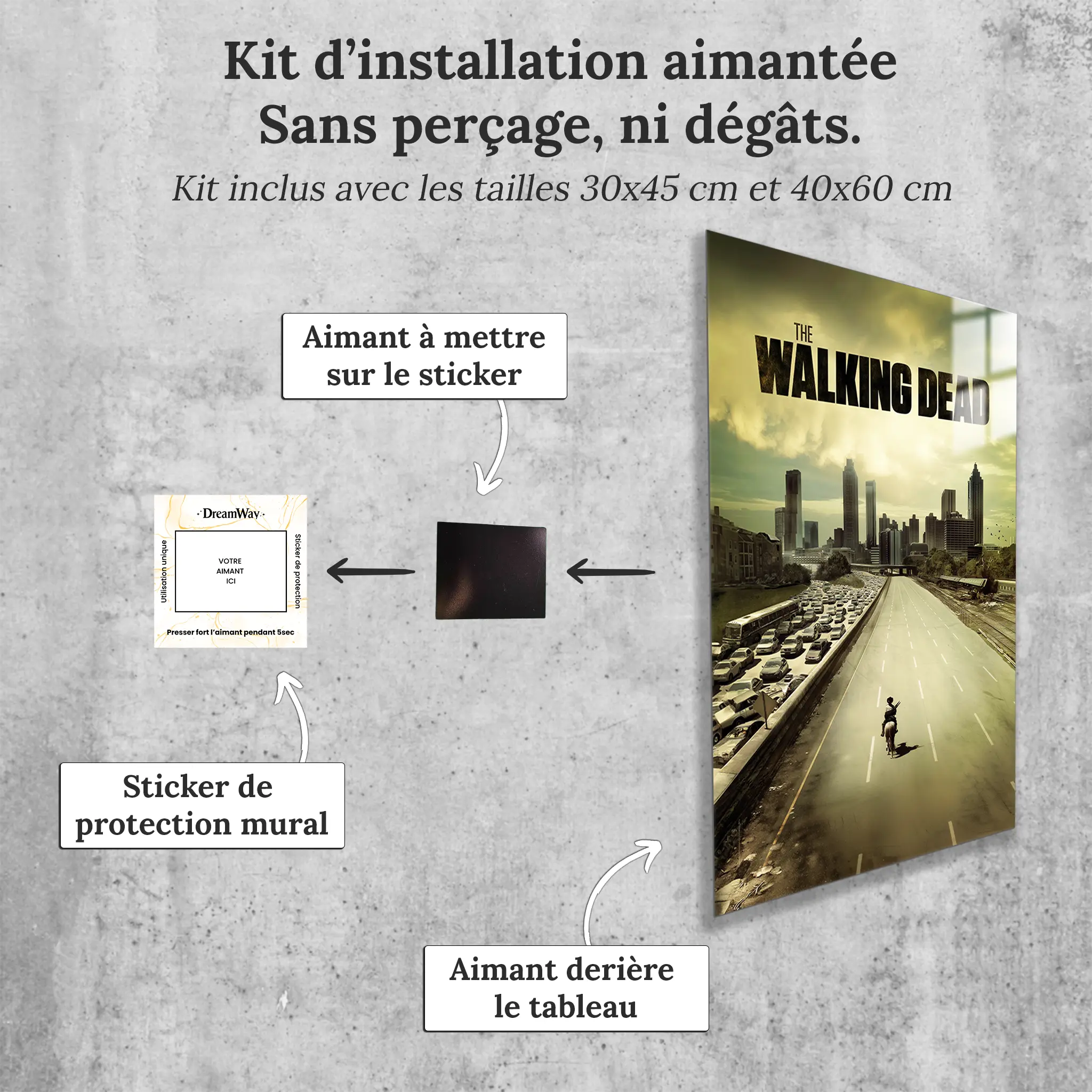 tableau-the-walking-dead-affiche-avec-installation-aimantee | DreamWay