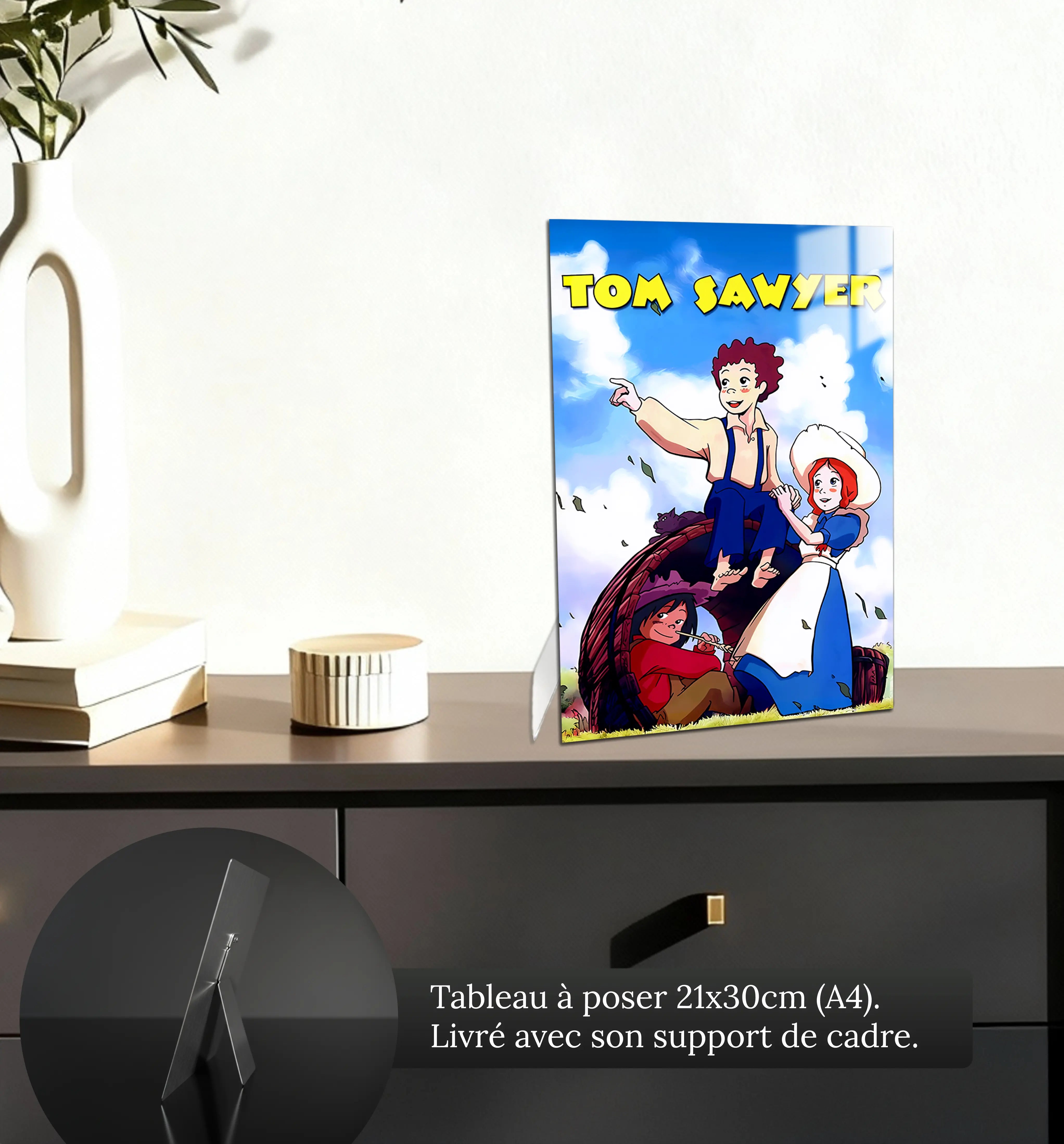 tableau-tom-sawyer-et-ses-amis-petit-format-a-poser-sur-meuble | DreamWay