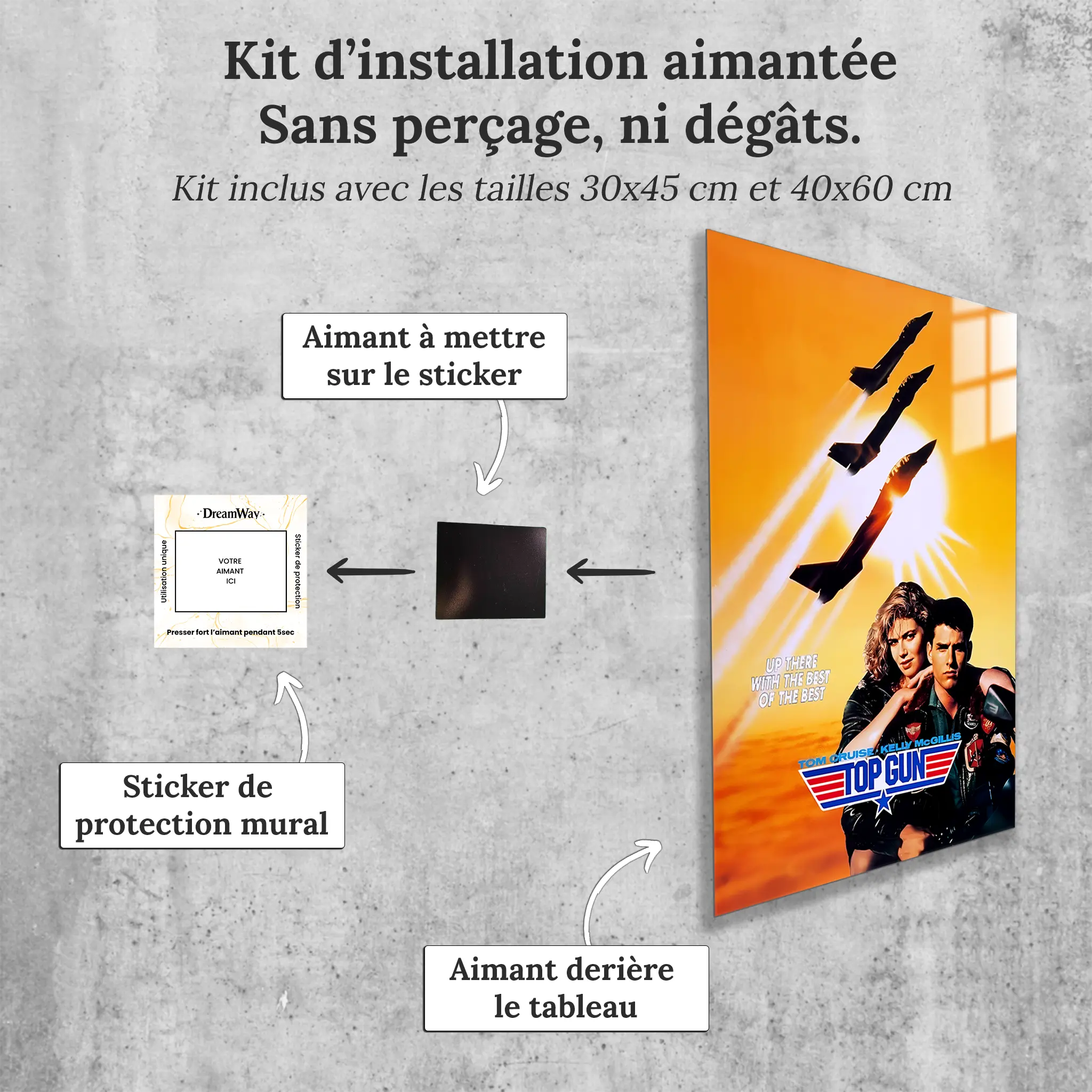 tableau-top-gun-affiche-avec-installation-aimantee | DreamWay