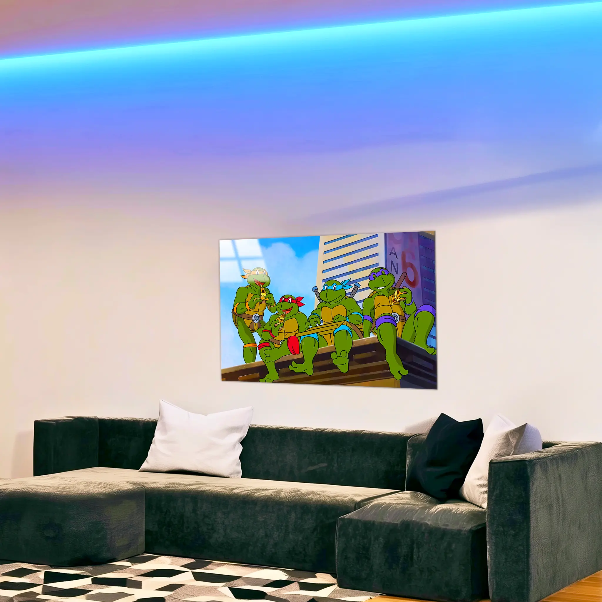 tableau-tortues-ninja-pizza-party-dans-le-salon | DreamWay