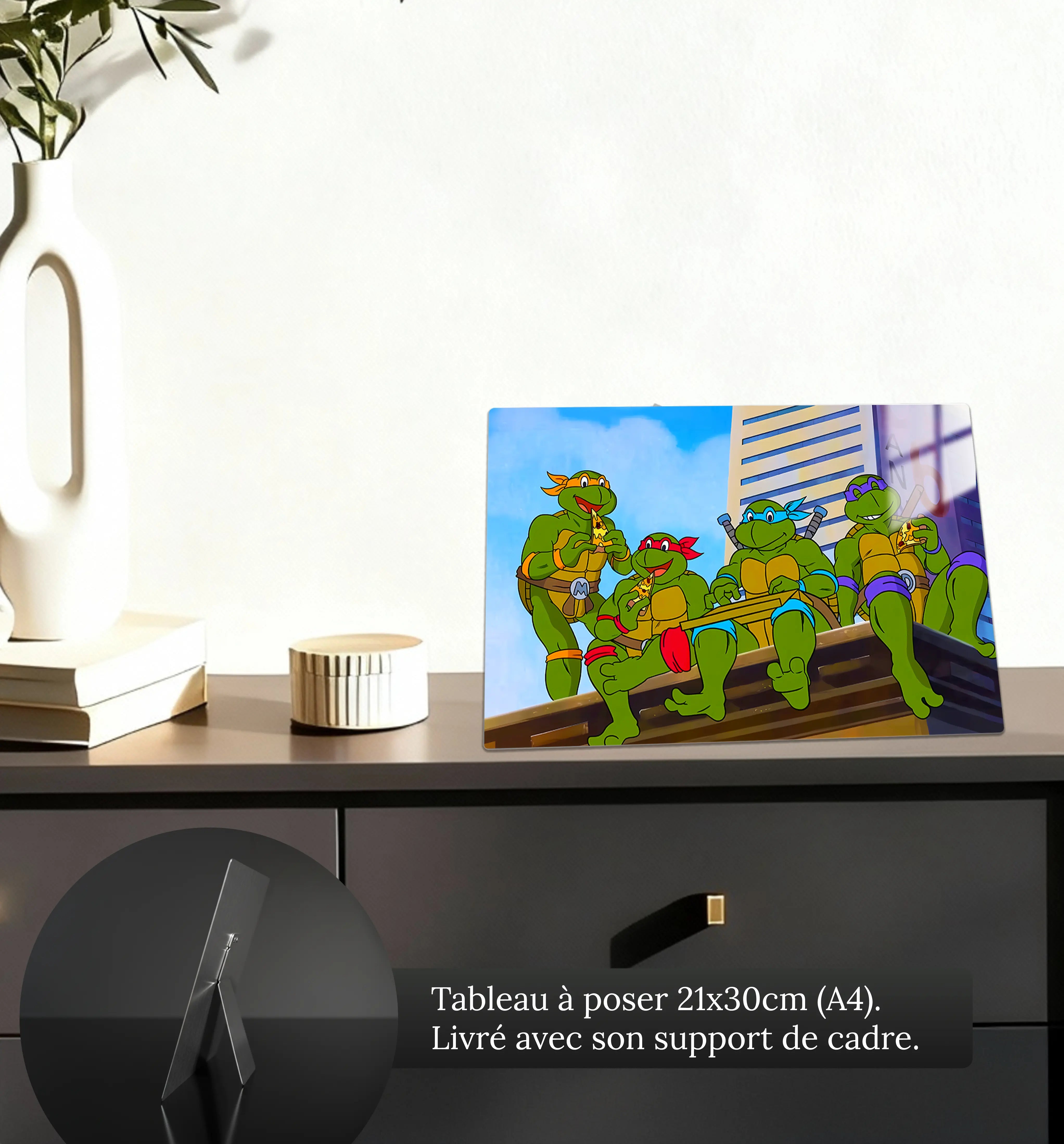 tableau-tortues-ninja-pizza-party-petit-format-a-poser-sur-meuble | DreamWay
