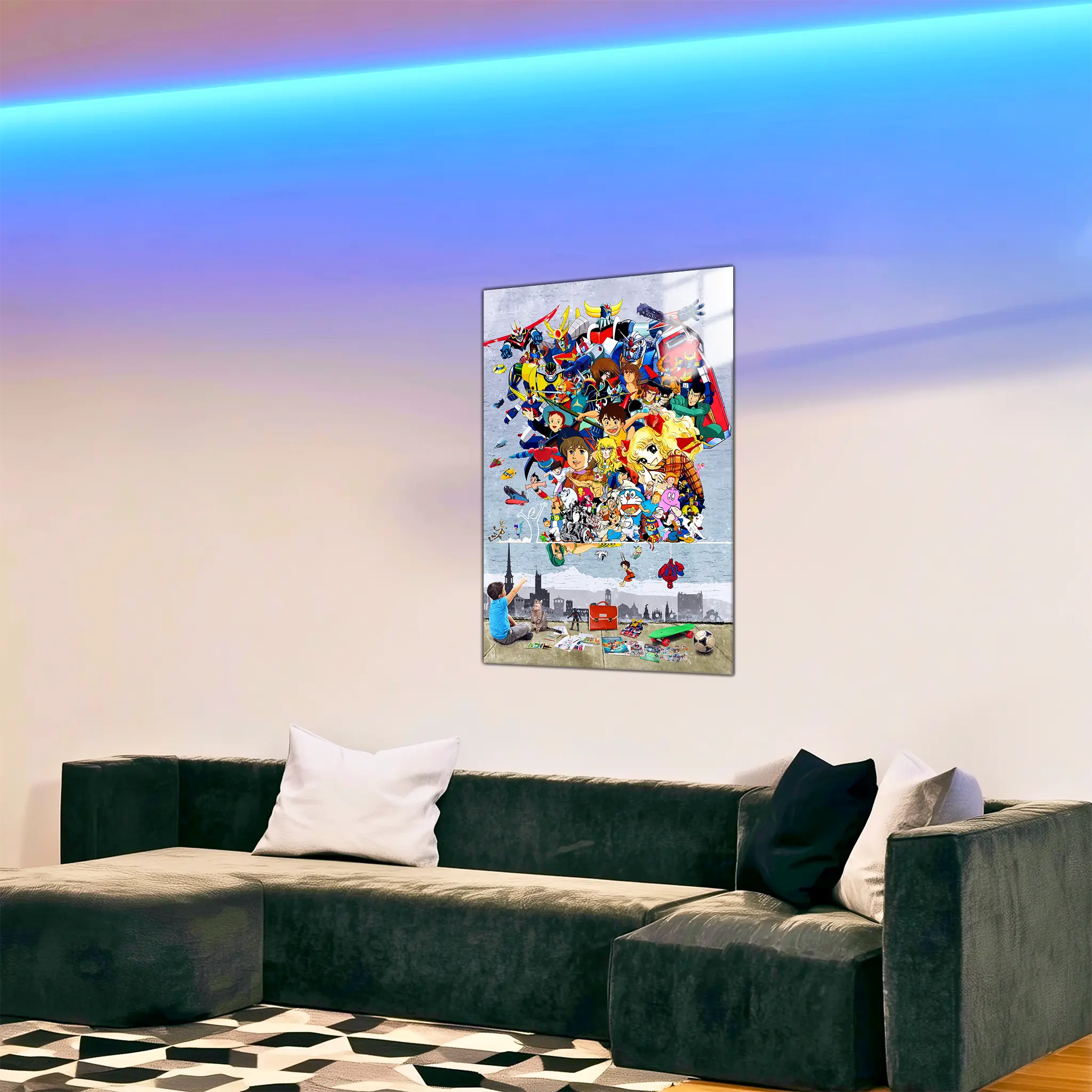 tableau-tous-les-heros-sur-le-mur-dans-le-salon | DreamWay