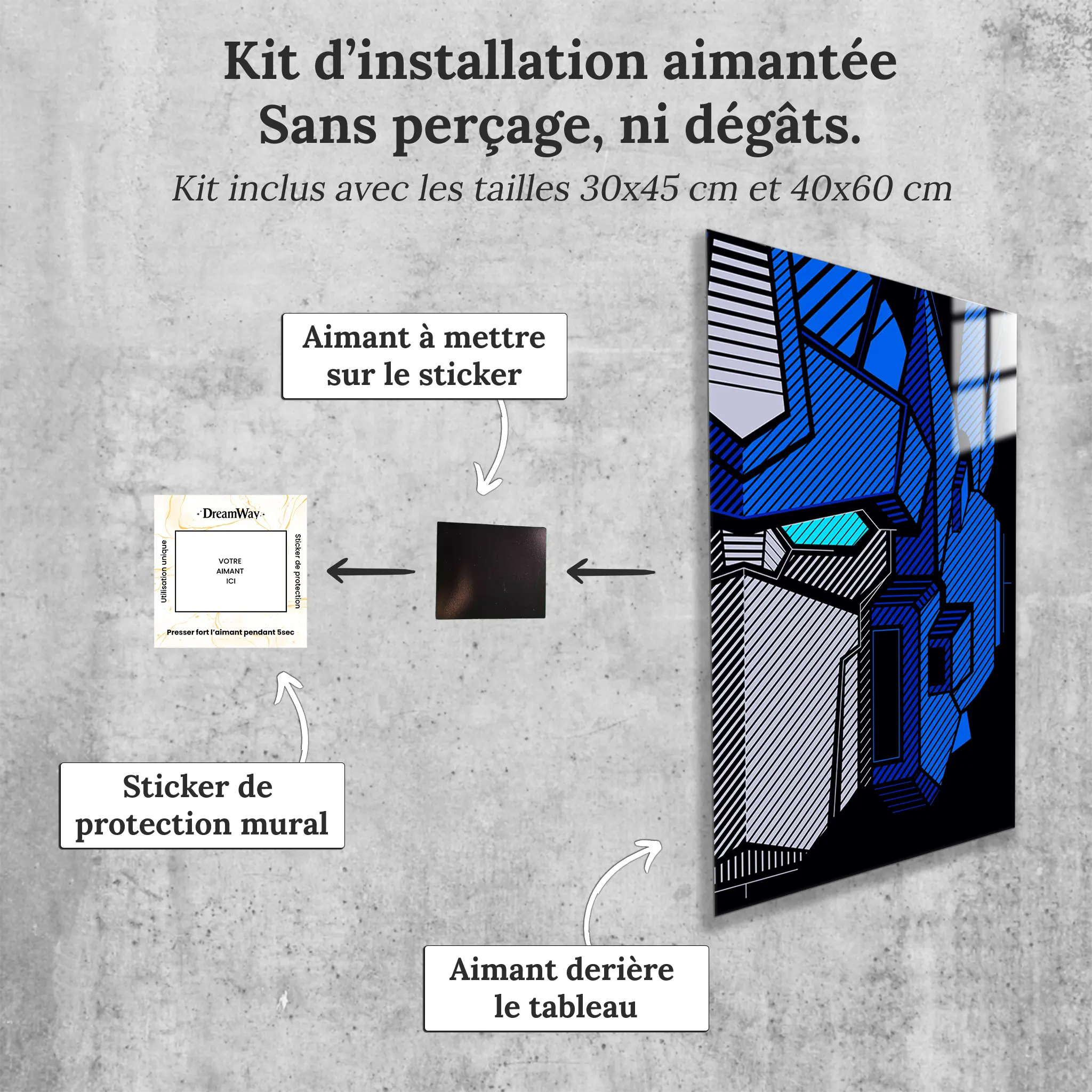 tableau-transformers-optimus-prime-avec-installation-aimantee | DreamWay