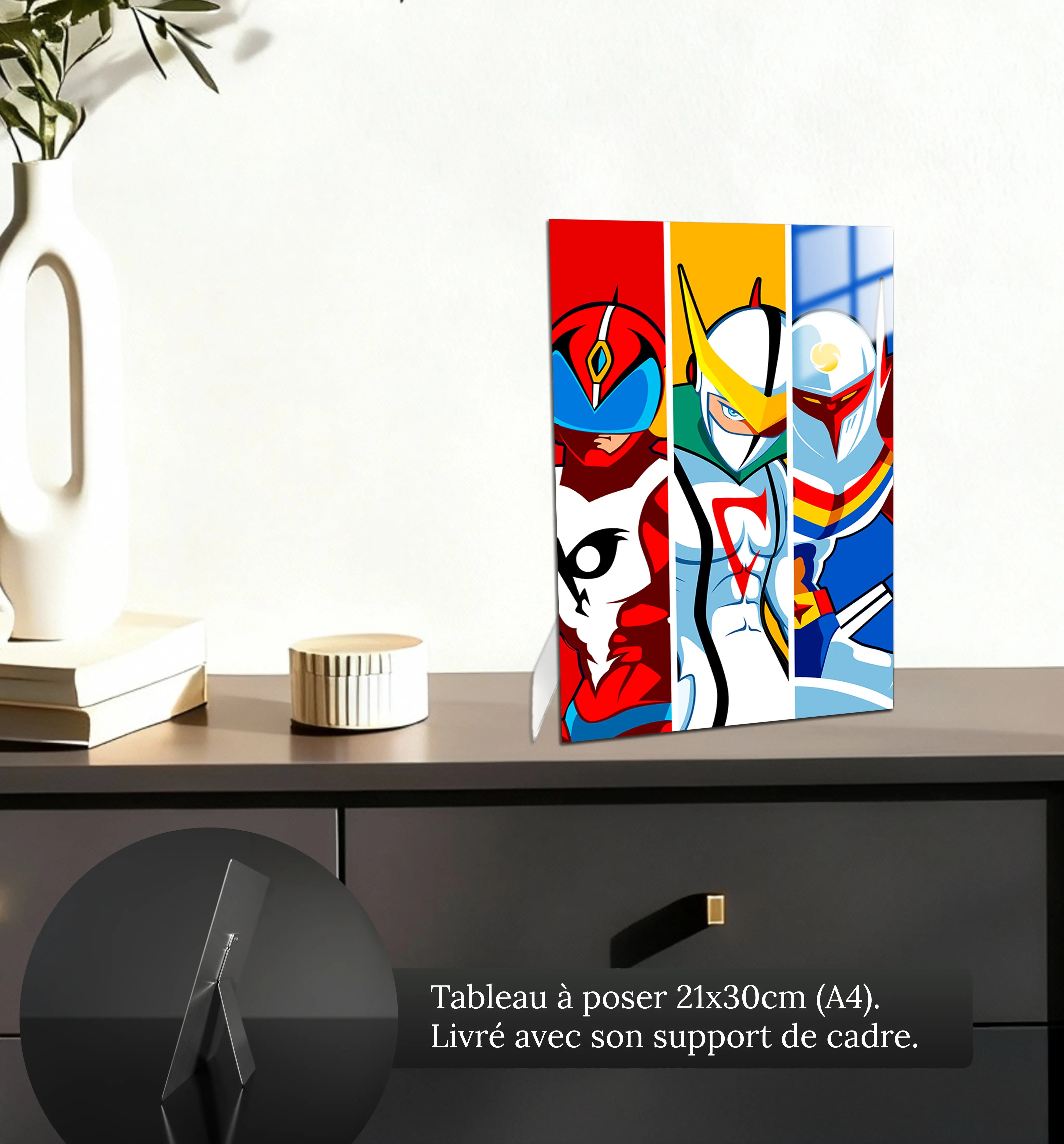 tableau-trio-tatsunoko-petit-format-a-poser-sur-meuble | DreamWay