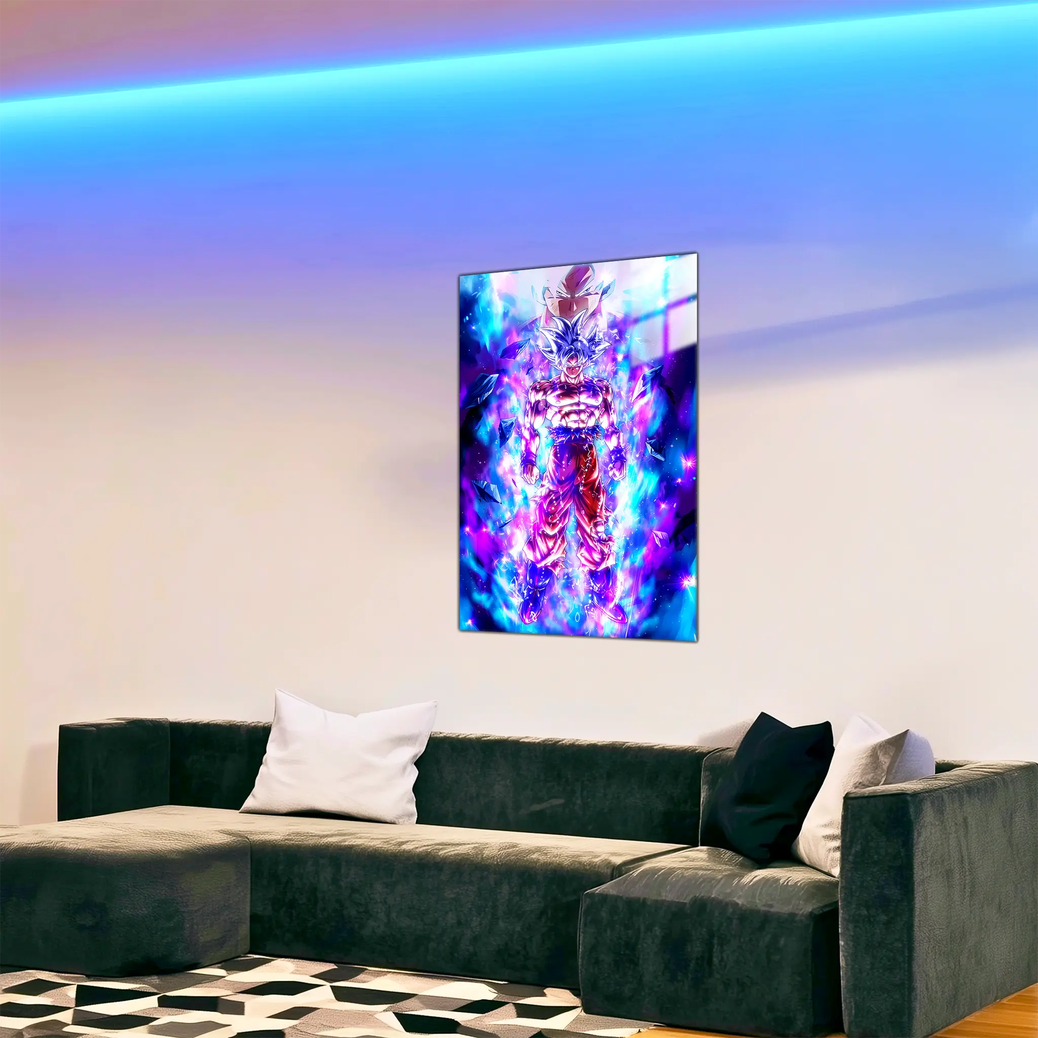 tableau-ultra-instinct-goku-dans-le-salon | DreamWay