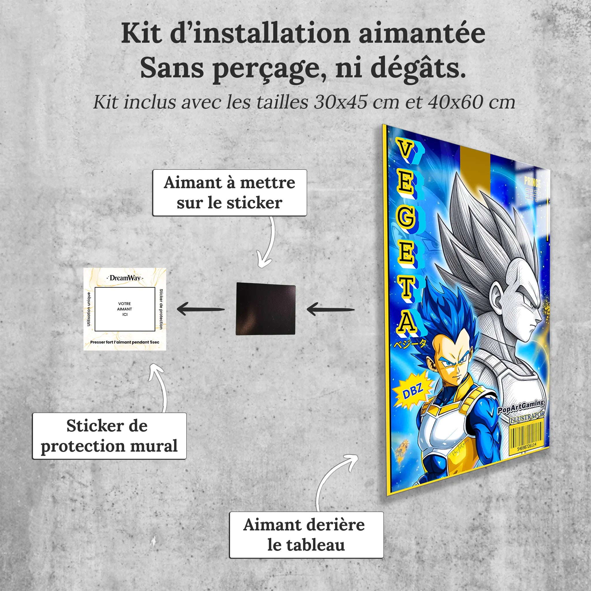 Tableau Vegeta Affiche