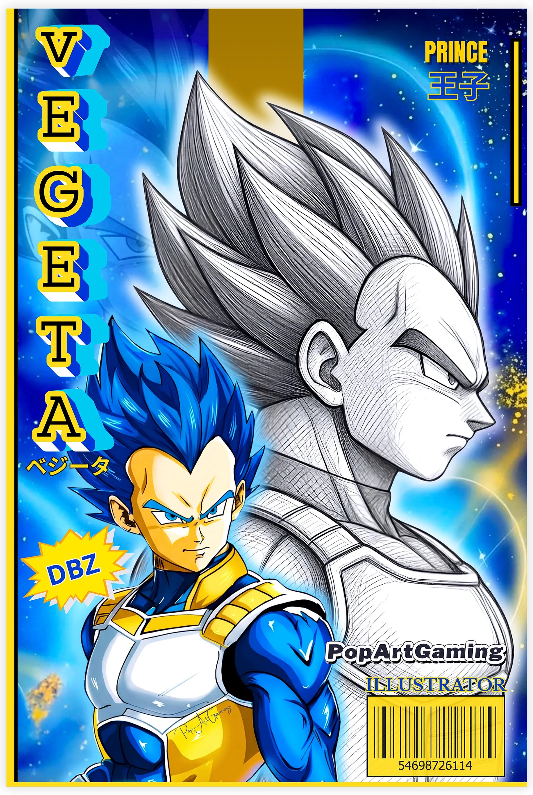 Tableau Vegeta Affiche