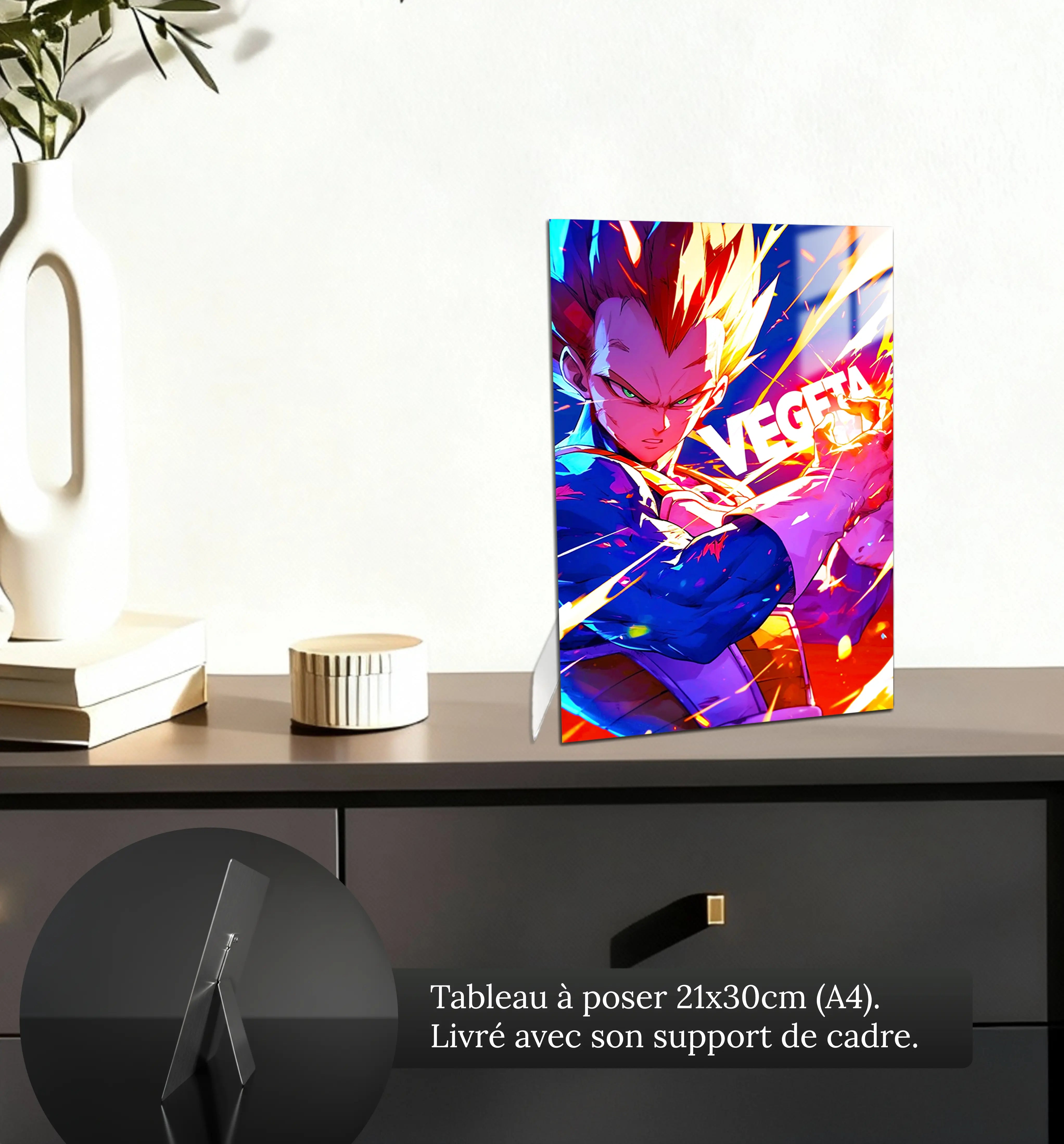 tableau-vegeta-super-Saiyan-petit-format-a-poser-sur-meuble | DreamWay