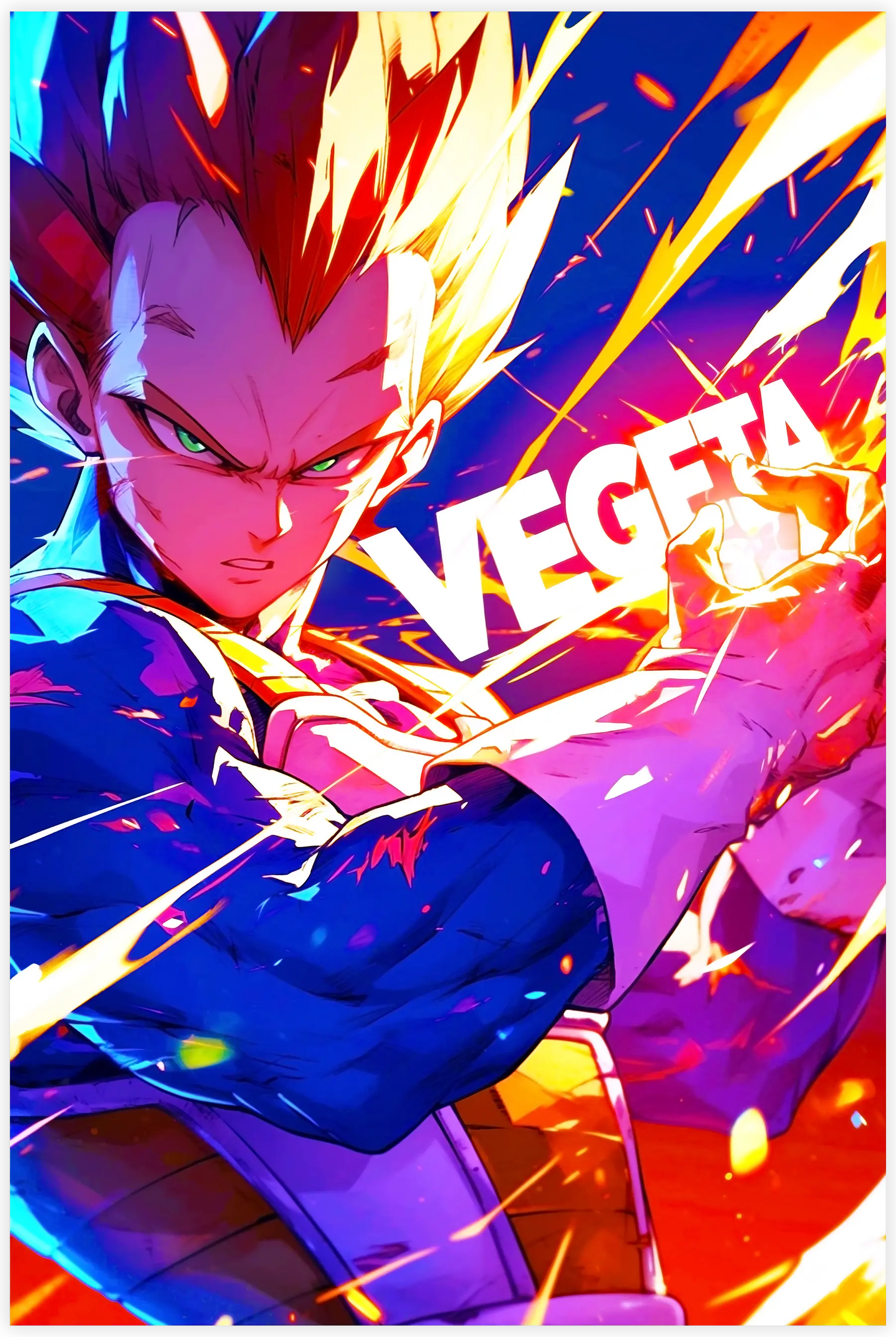 Tableau DBZ Vegeta Super Saiyan
