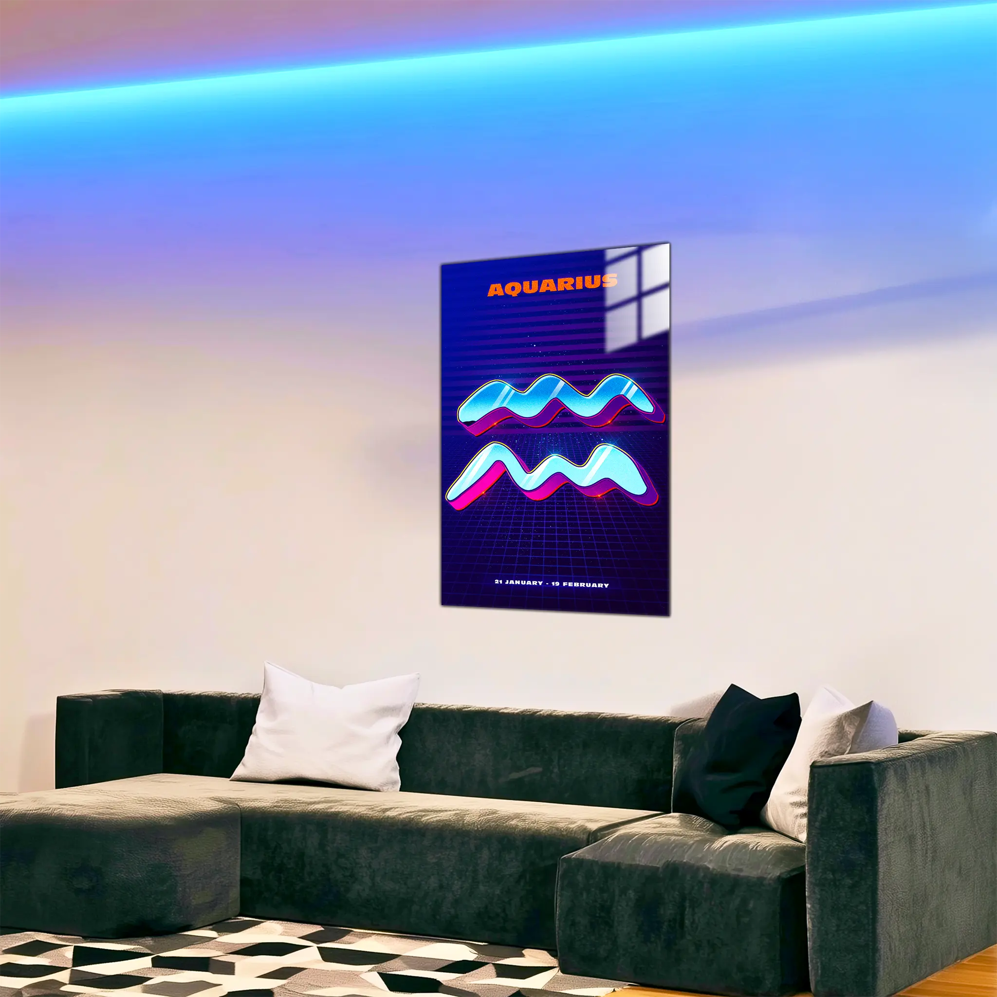 tableau-verseau-retro-dans-le-salon | DreamWay