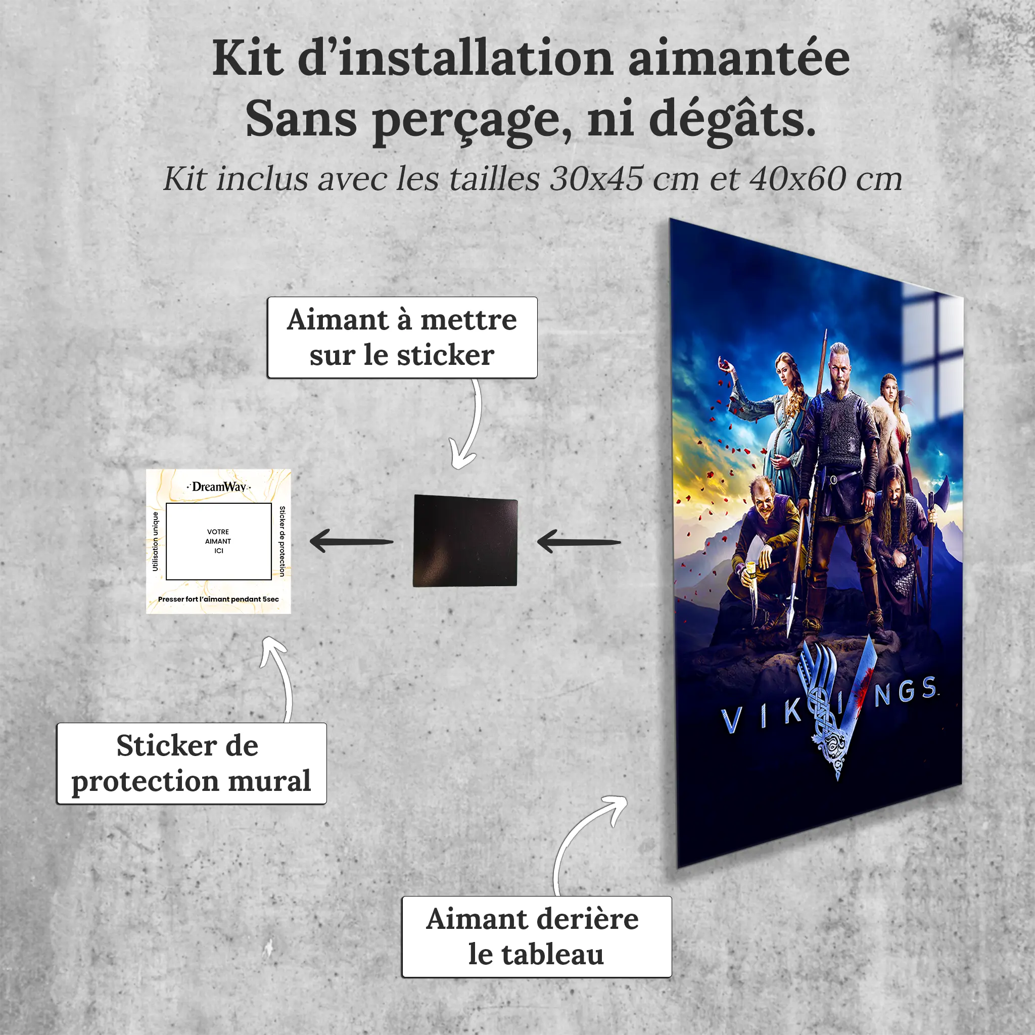 tableau-vikings-affiche-avec-installation-aimantee | DreamWay