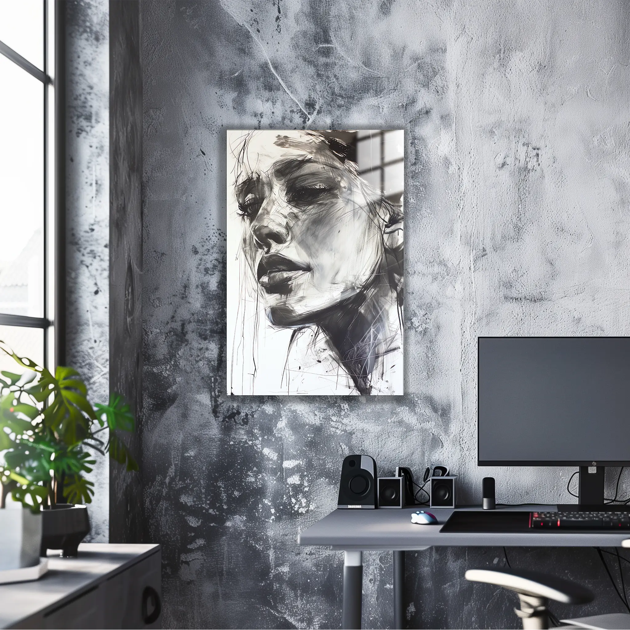 tableau-visage-abstrait-noir-et-blanc_7ec84523-0c14-4068-81b1-3da1e09fc5ef | DreamWay