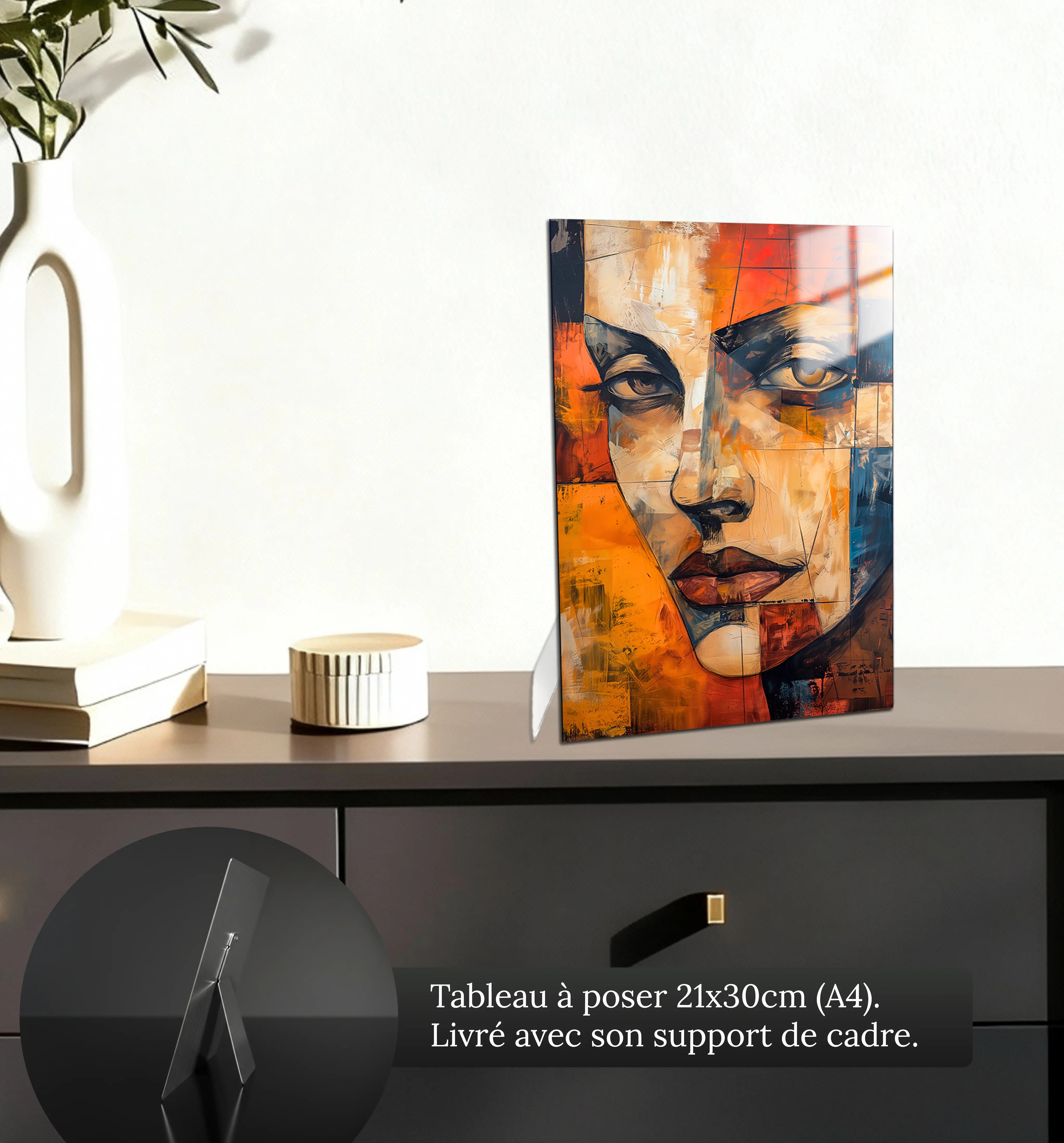 tableau-visage-abstrait-petit-format-a-poser-sur-meuble | DreamWay