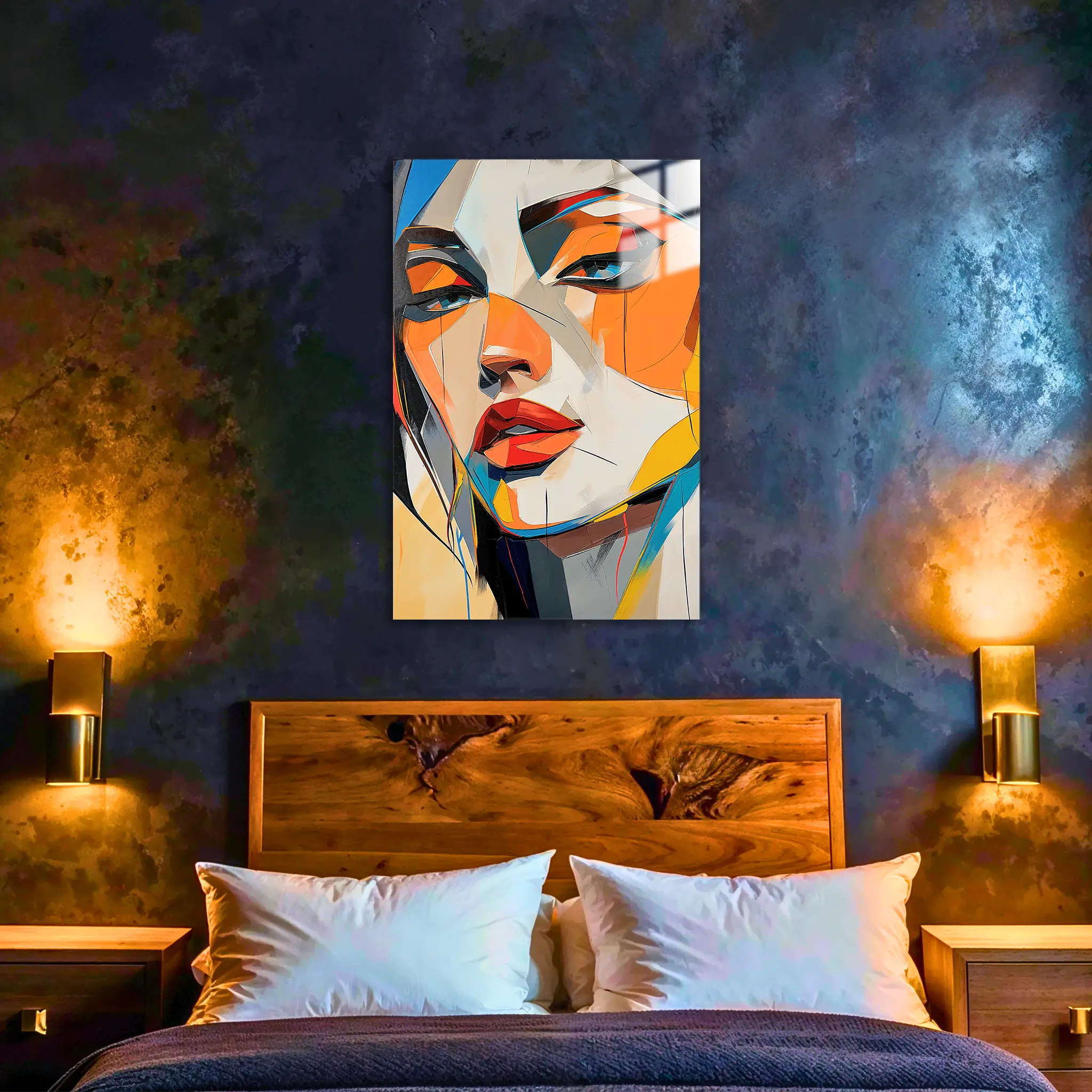 tableau-visage-femme-abstrait-dans-la-chambre | DreamWay