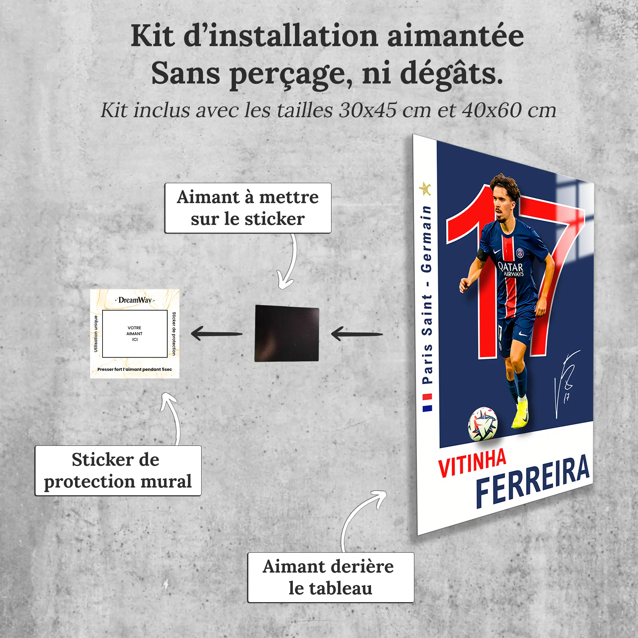 Carte Autographe Vitinha PSG – Paris Saint-Germain, édition Imprimée