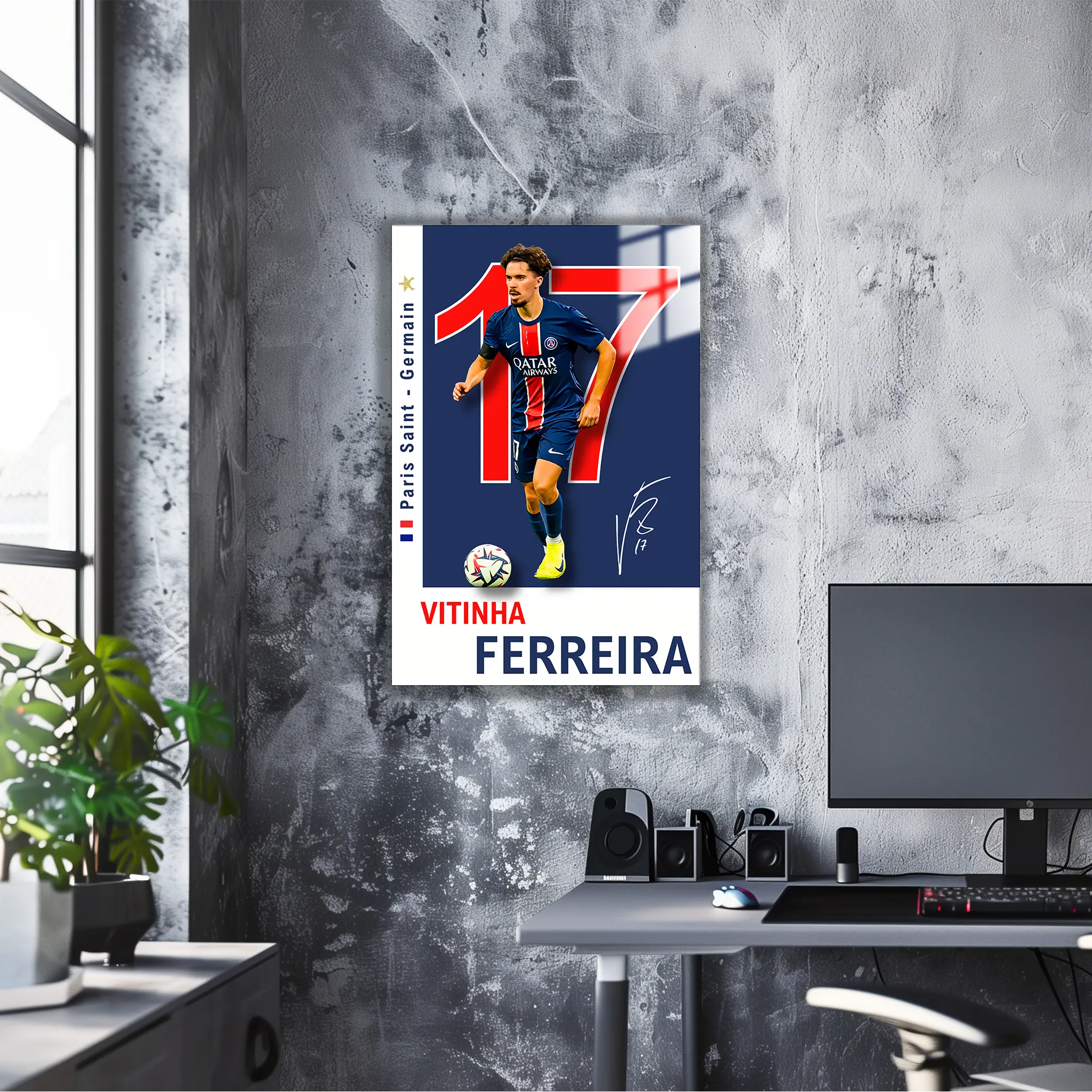 tableau-vitinha-psg-dans-le-bureau | DreamWay