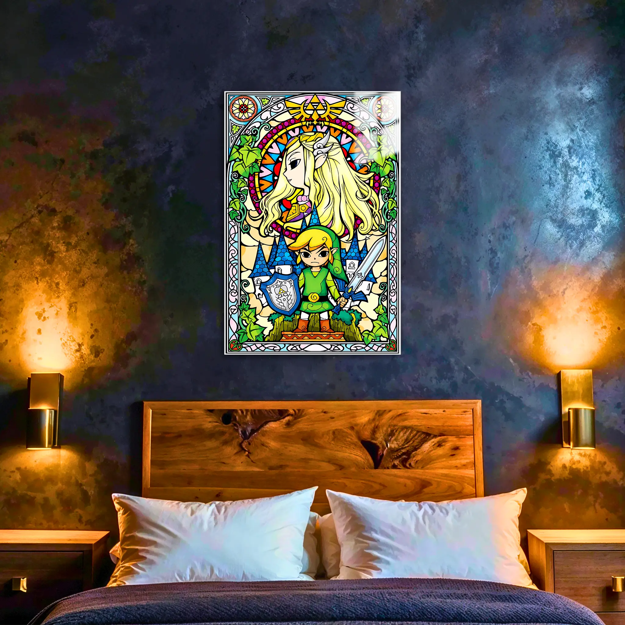 Tableau Zelda Et Link Coloré