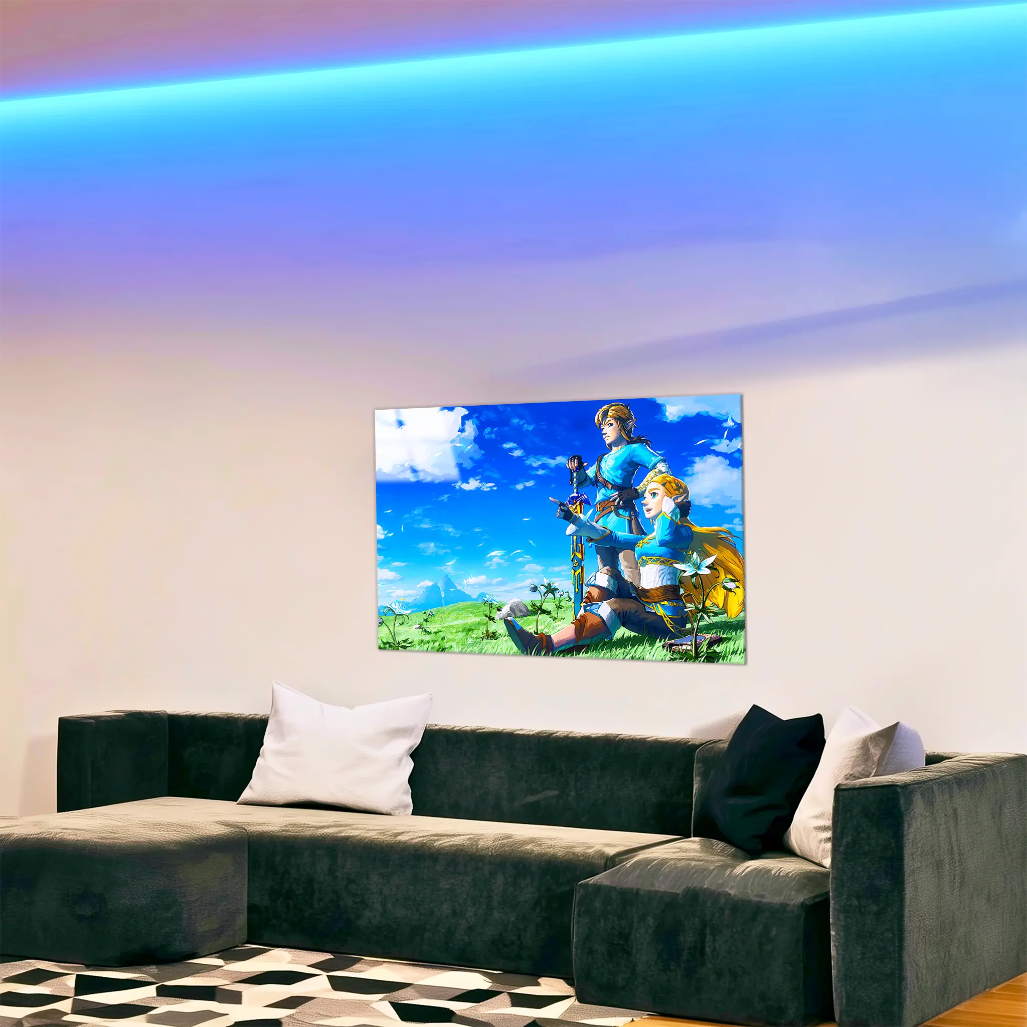 tableau-zelda-et-link-paysage-dans-le-salon | DreamWay