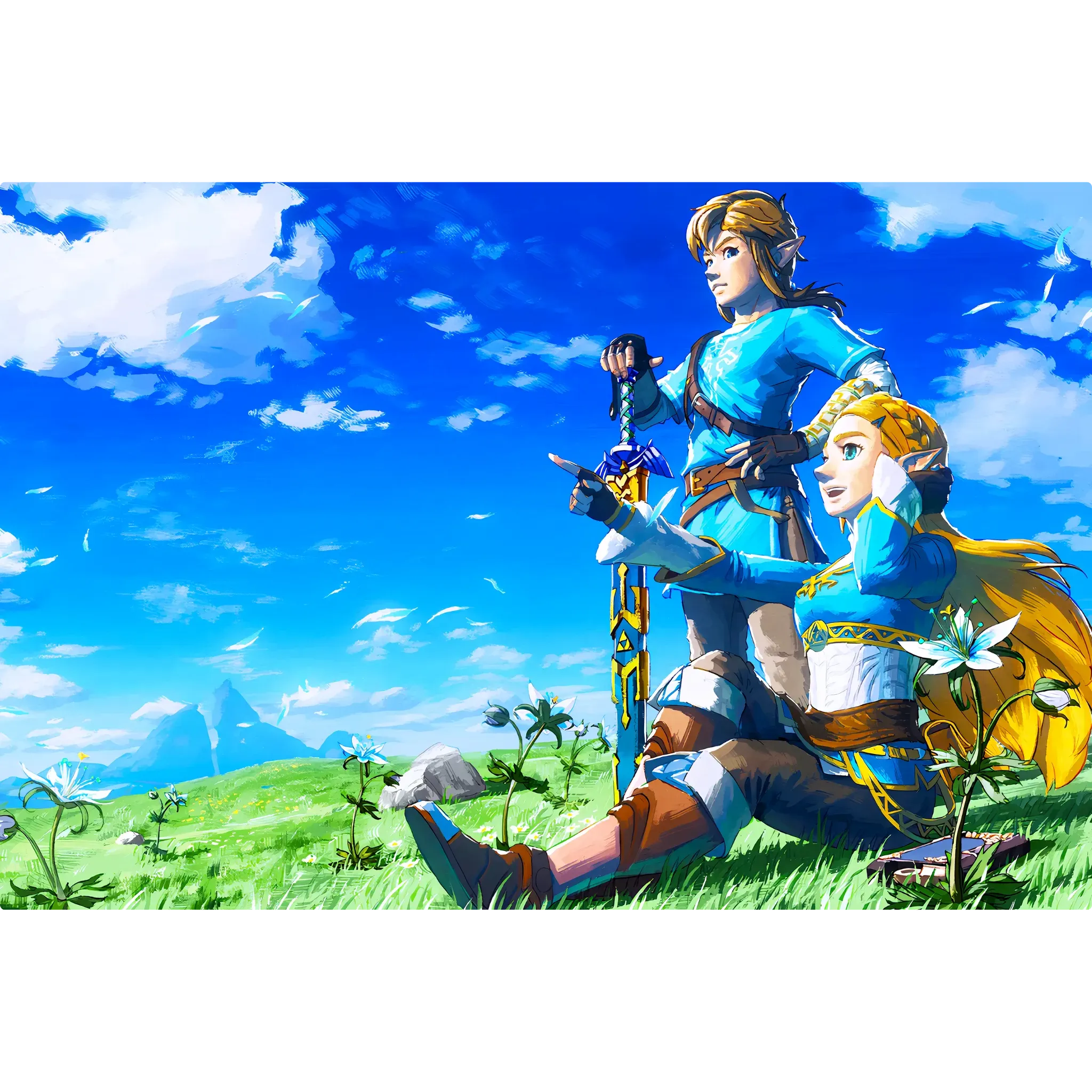 Tableau Zelda Et Link Paysage
