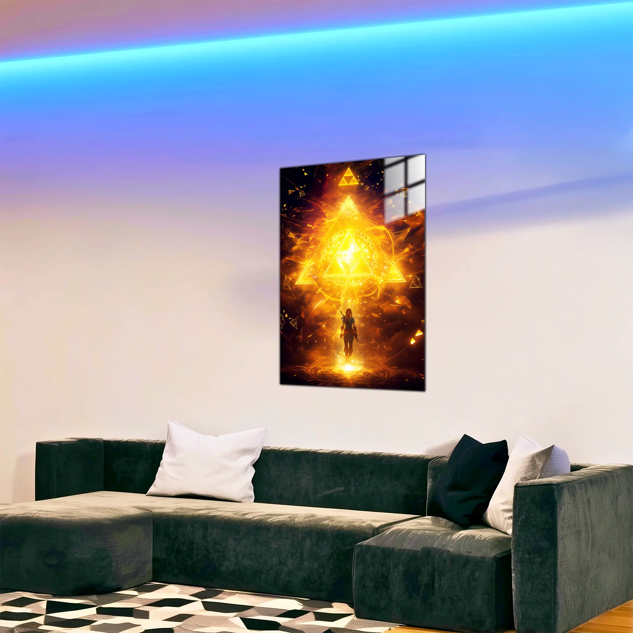 tableau-zelda-triangle-de-lumiere-dans-le-salon | DreamWay