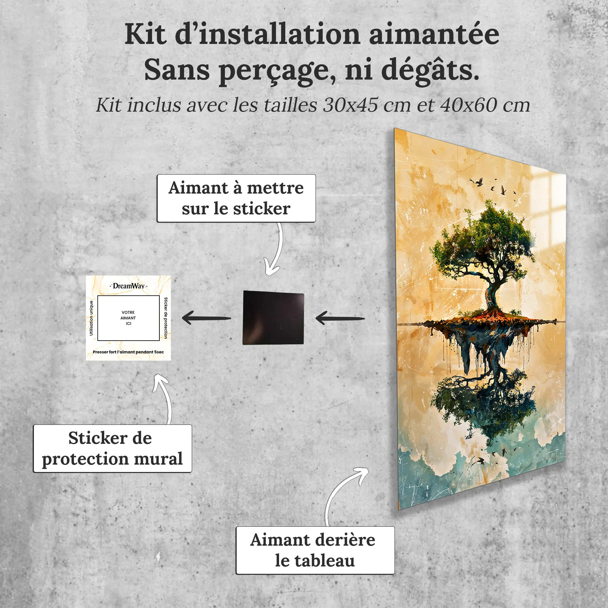 tableau-zen-arbre-de-vie-avec-installation-aimantee | DreamWay