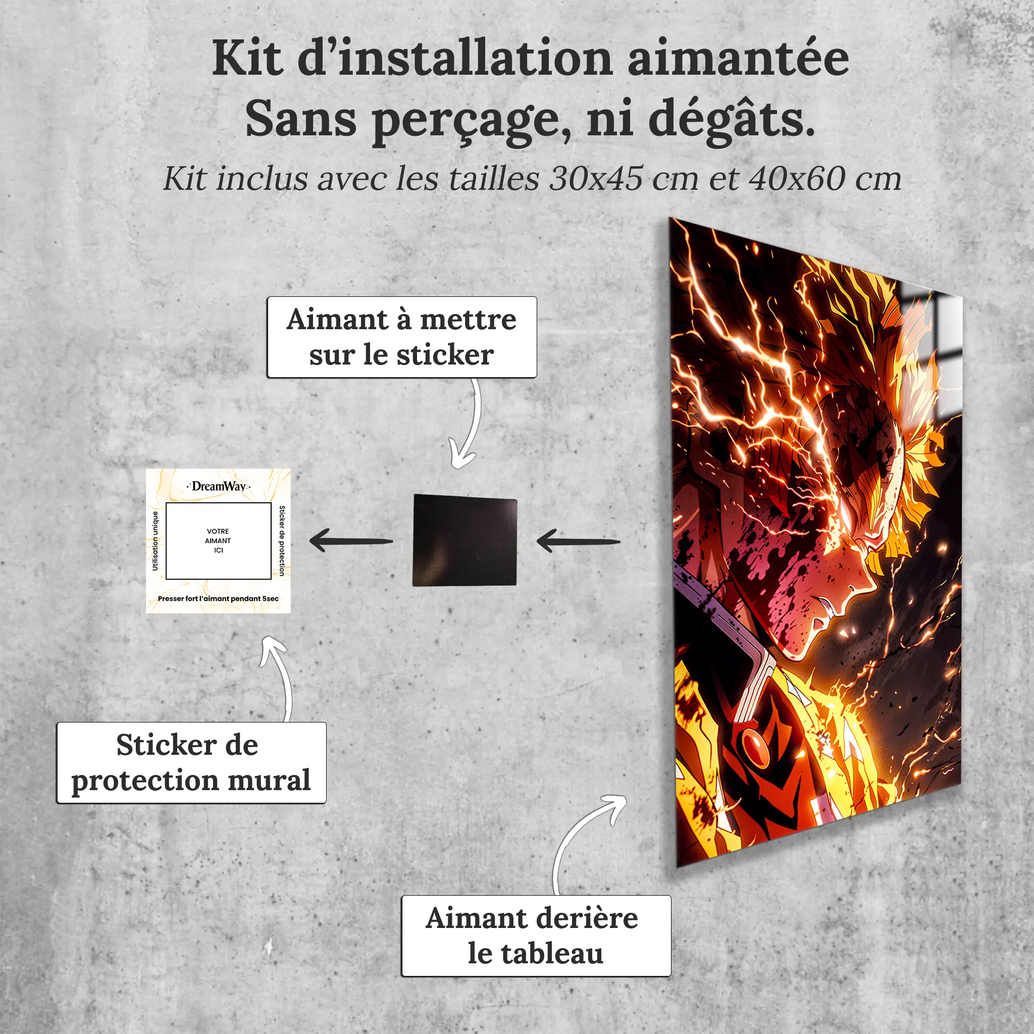tableau-zenitsu-transformation-avec-installation-aimantee | DreamWay